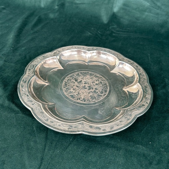 Silver Plated Chinese Plate Nelson Gallery Atkins Museum Yuan Dynasty - Picture 2 of 8